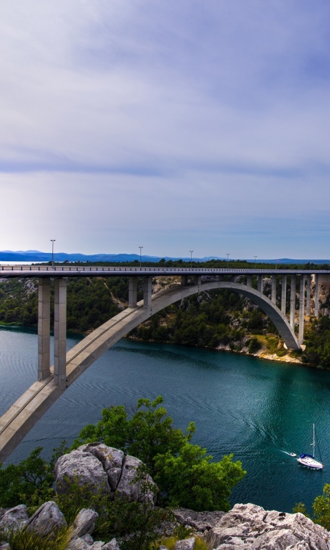 Обои Krka River Croatia 480x800