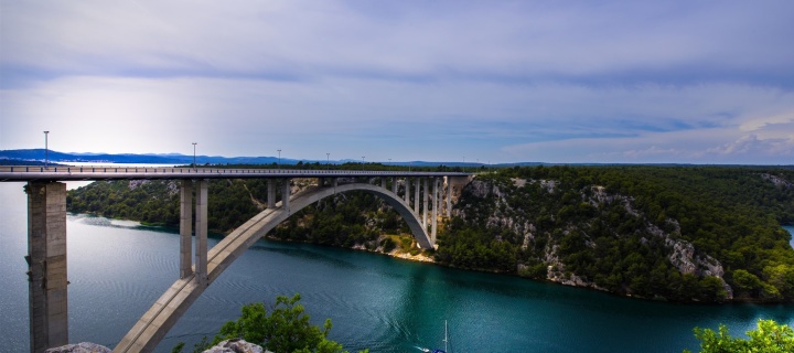 Fondo de pantalla Krka River Croatia 720x320