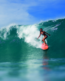 Das Big Waves Surfing Wallpaper 128x160