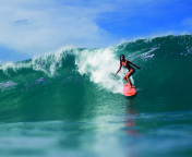 Обои Big Waves Surfing 176x144