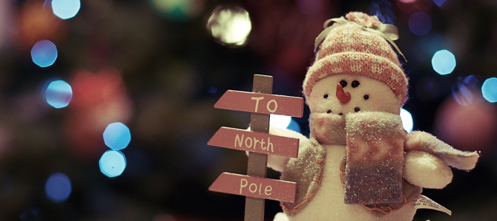 Sfondi Holiday Snowman 720x320