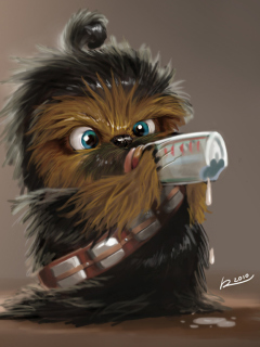 Das Baby Chewbacca Wallpaper 240x320