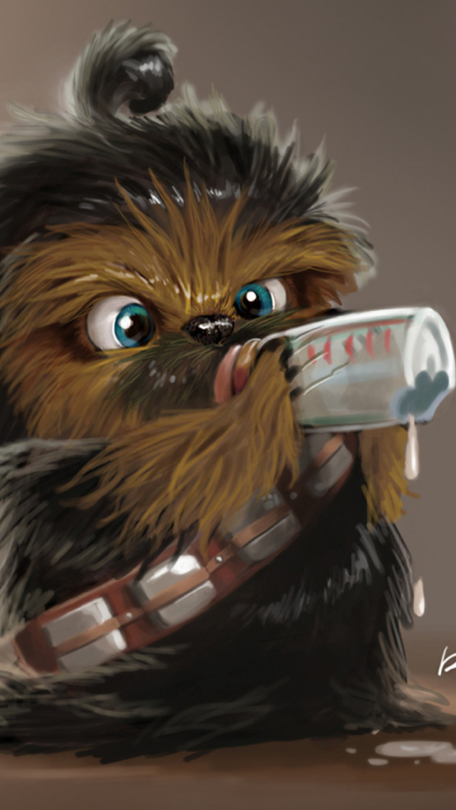 Das Baby Chewbacca Wallpaper 640x1136