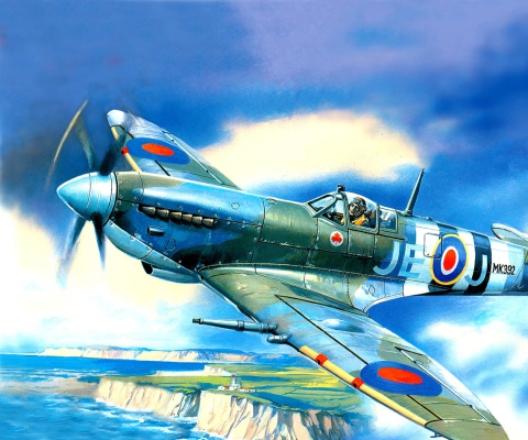 Sfondi British Supermarine Spitfire Mk IX 480x400