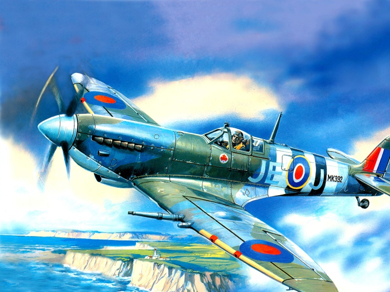Das British Supermarine Spitfire Mk IX Wallpaper 800x600