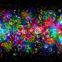 Rainbow Bubbles wallpaper 208x208