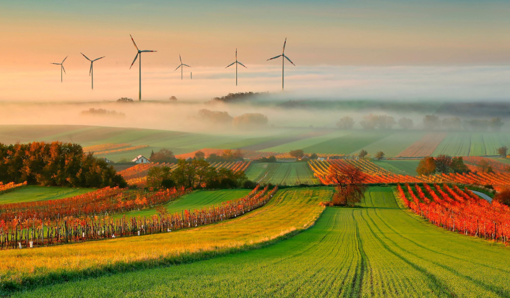 Fondo de pantalla Successful Agriculture and Wind generator 1024x600