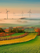 Das Successful Agriculture and Wind generator Wallpaper 132x176