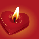 Das Heart Shaped Candle Wallpaper 128x128