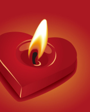 Heart Shaped Candle wallpaper 176x220