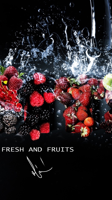 Das Fresh Fruits Wallpaper 360x640