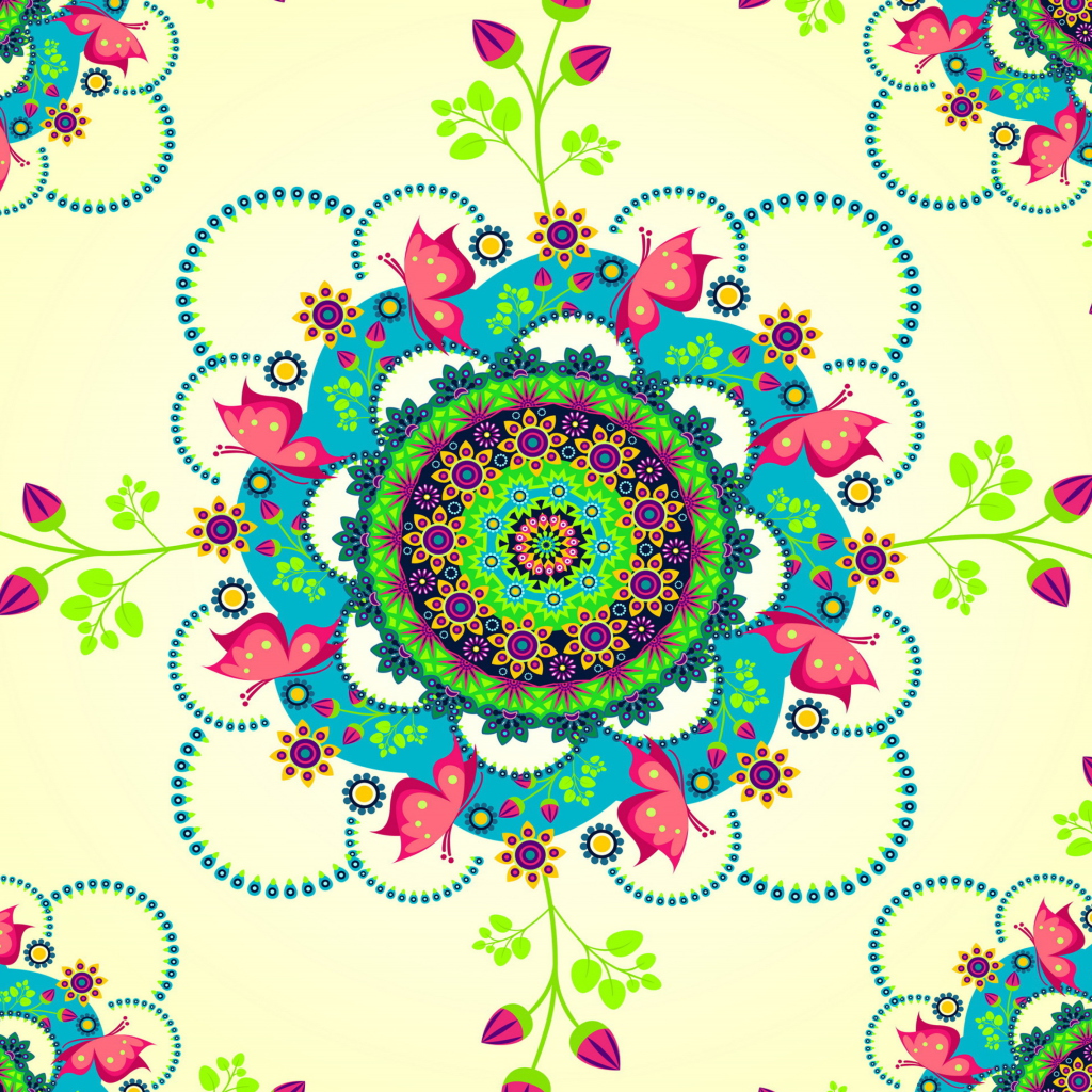 Sfondi Mandala Flowers 1024x1024