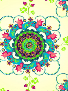 Mandala Flowers wallpaper 240x320
