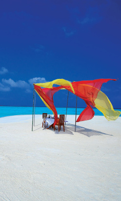 Fondo de pantalla White Harp Beach Hotel, Hulhumale, Maldives 240x400