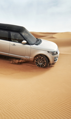 Sfondi Range Rover In Desert 240x400