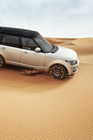 Range Rover In Desert wallpaper 320x480
