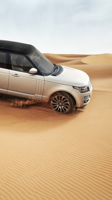 Fondo de pantalla Range Rover In Desert 360x640