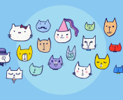 Fondo de pantalla Happy Cats 176x144