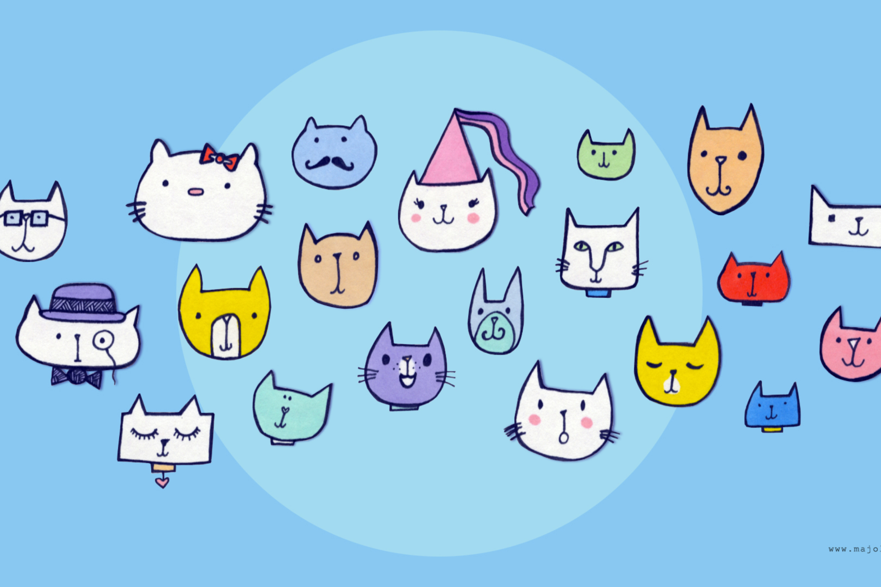 Das Happy Cats Wallpaper 2880x1920