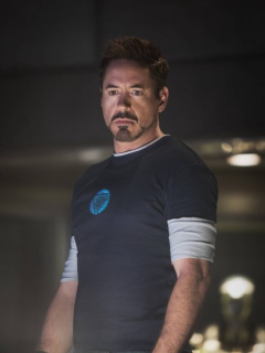 Robert Downey Jr As Iron Man 3 wallpaper 240x320