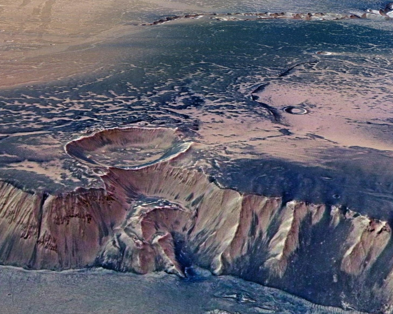 Fondo de pantalla Mars Crater 1280x1024