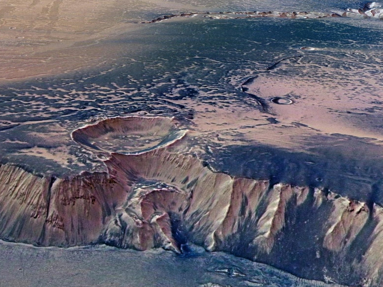 Fondo de pantalla Mars Crater 1280x960