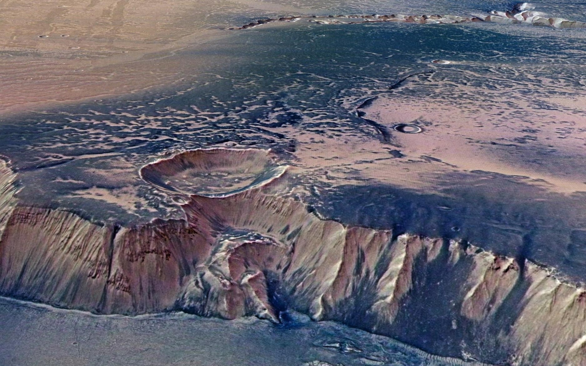 Das Mars Crater Wallpaper 1920x1200