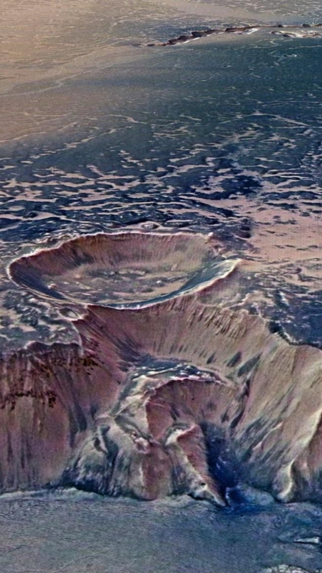 Обои Mars Crater 640x1136
