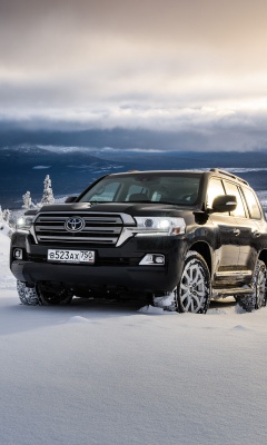 Fondo de pantalla Toyota, Land Cruiser 200 in Snow 240x400