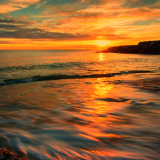 Italy Sunset on Tyrrhenian Sea papel de parede para celular para iPad Air
