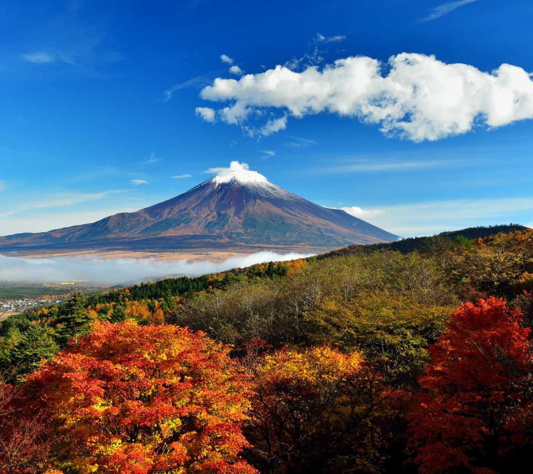 Обои Mount Fuji 3776 Meters 1080x960