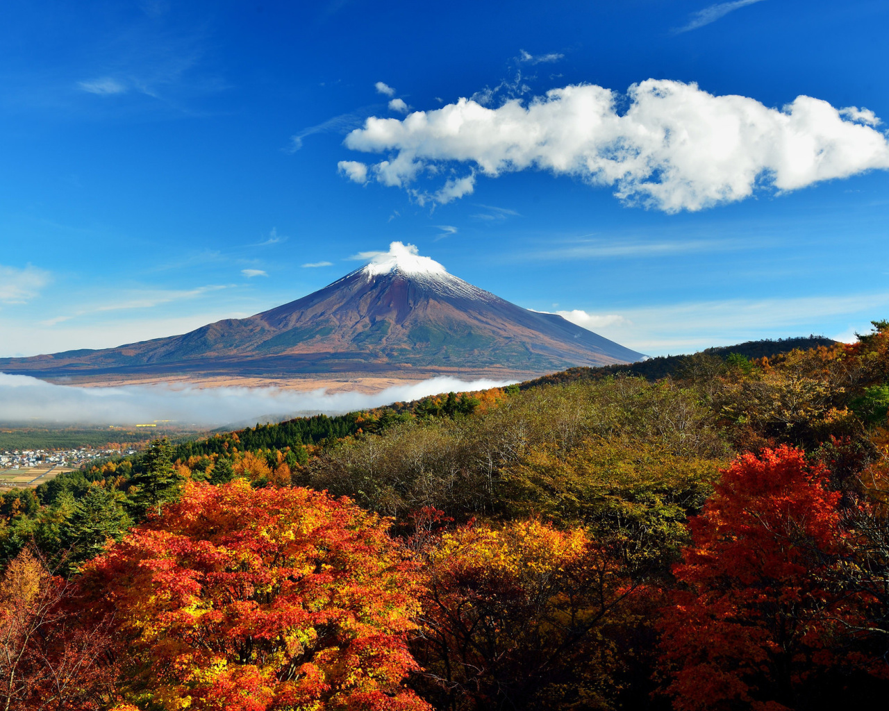 Fondo de pantalla Mount Fuji 3776 Meters 1280x1024
