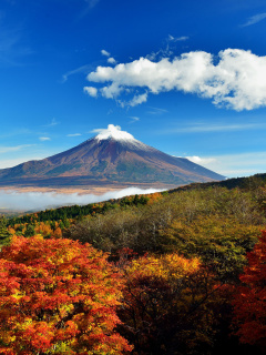Обои Mount Fuji 3776 Meters 240x320