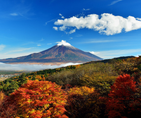 Das Mount Fuji 3776 Meters Wallpaper 480x400