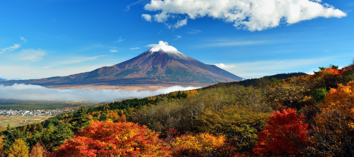 Screenshot №1 pro téma Mount Fuji 3776 Meters 720x320
