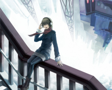 Anime Girl With Headphones screenshot #1 220x176