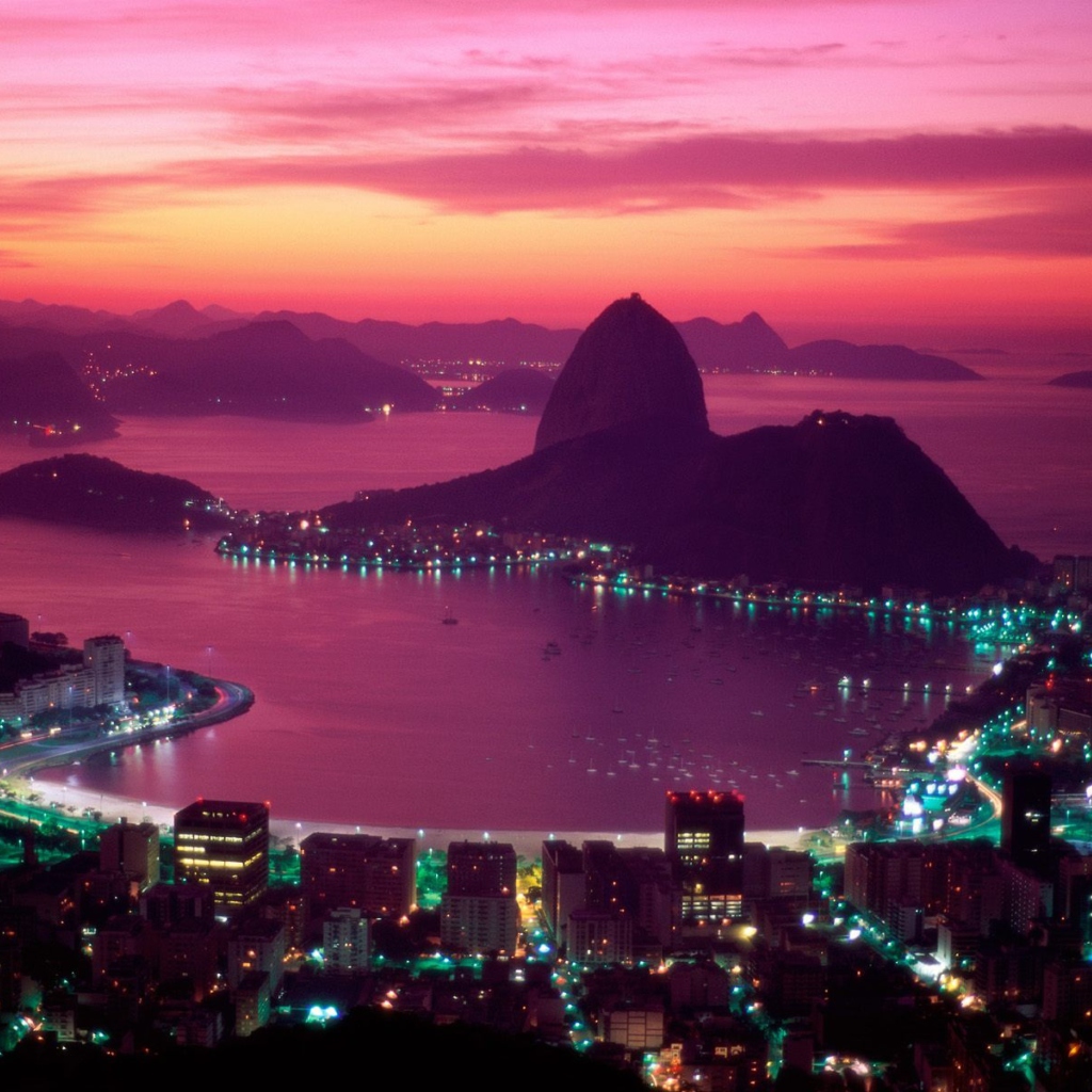 Sfondi Sugarloaf Mountain Rio Brazil 1024x1024