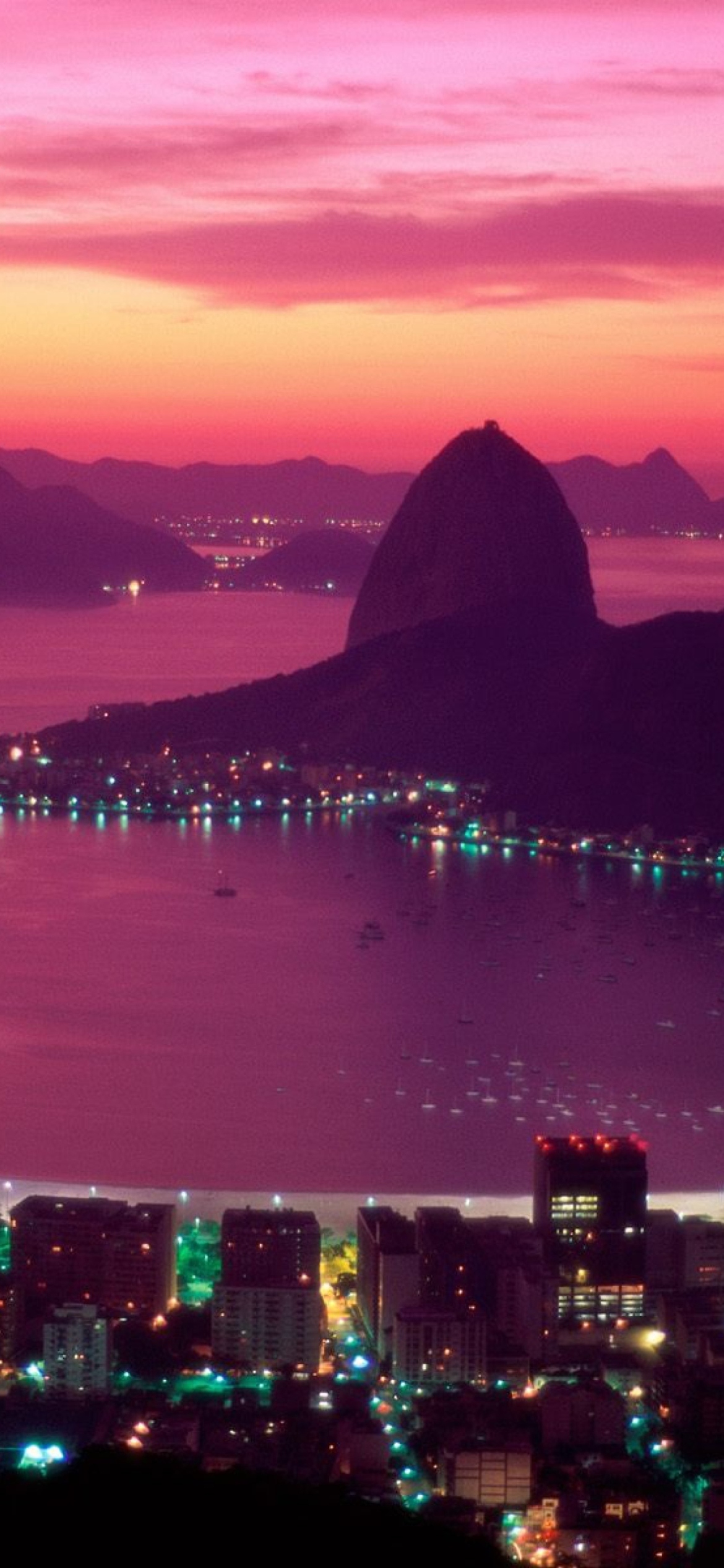 Fondo de pantalla Sugarloaf Mountain Rio Brazil 1170x2532