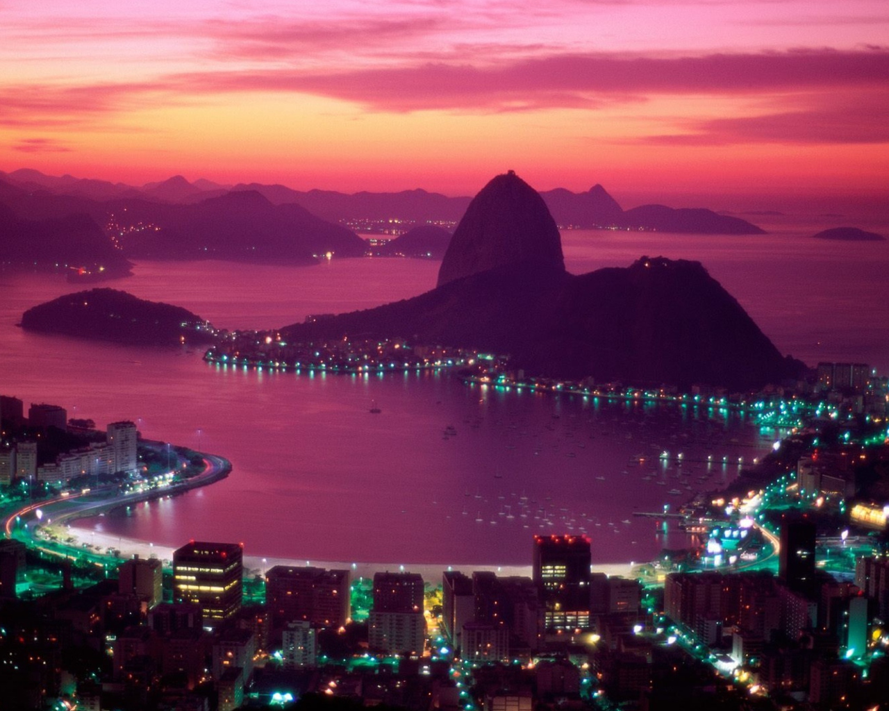 Screenshot №1 pro téma Sugarloaf Mountain Rio Brazil 1280x1024