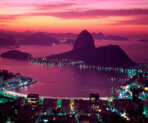 Screenshot №1 pro téma Sugarloaf Mountain Rio Brazil 480x400