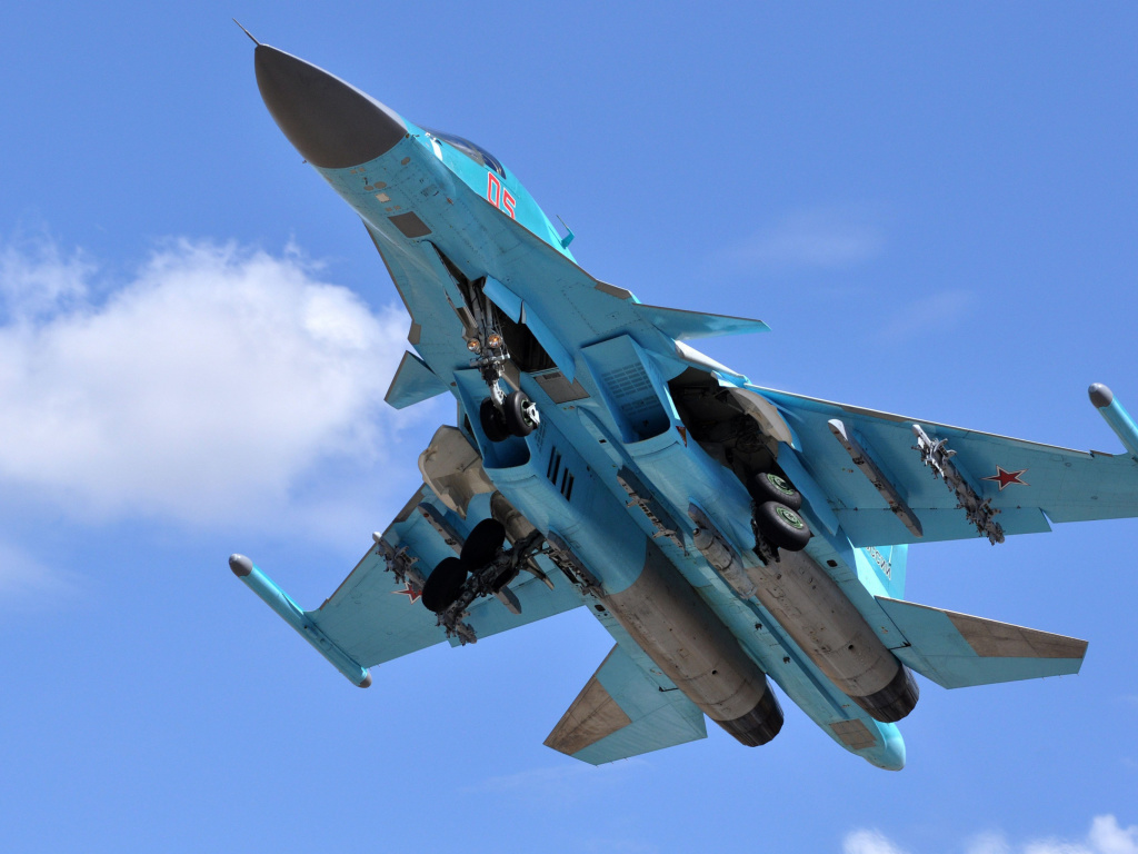 Das Sukhoi Su 34 Strike Fighter Wallpaper 1024x768