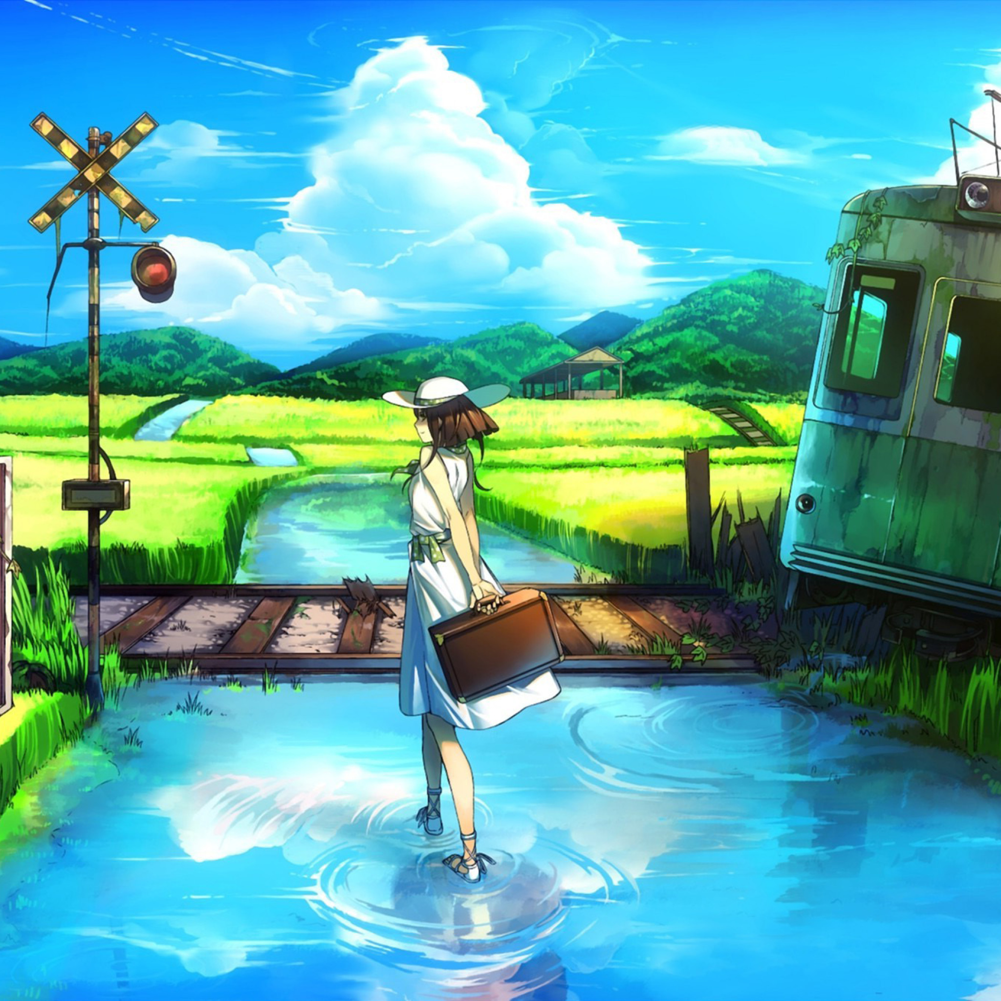 Screenshot №1 pro téma Anime Landscape in Broken City 2048x2048
