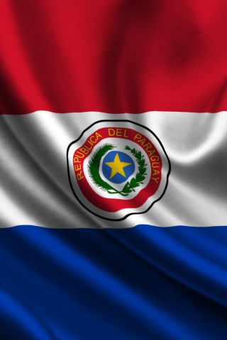 Das Flag of Paraguay Wallpaper 320x480