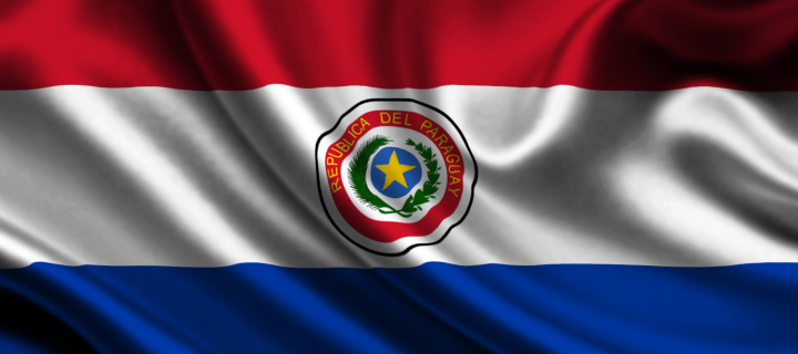 Flag of Paraguay wallpaper 720x320