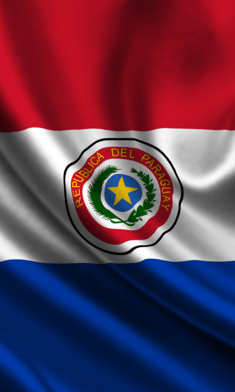 Flag of Paraguay wallpaper 768x1280