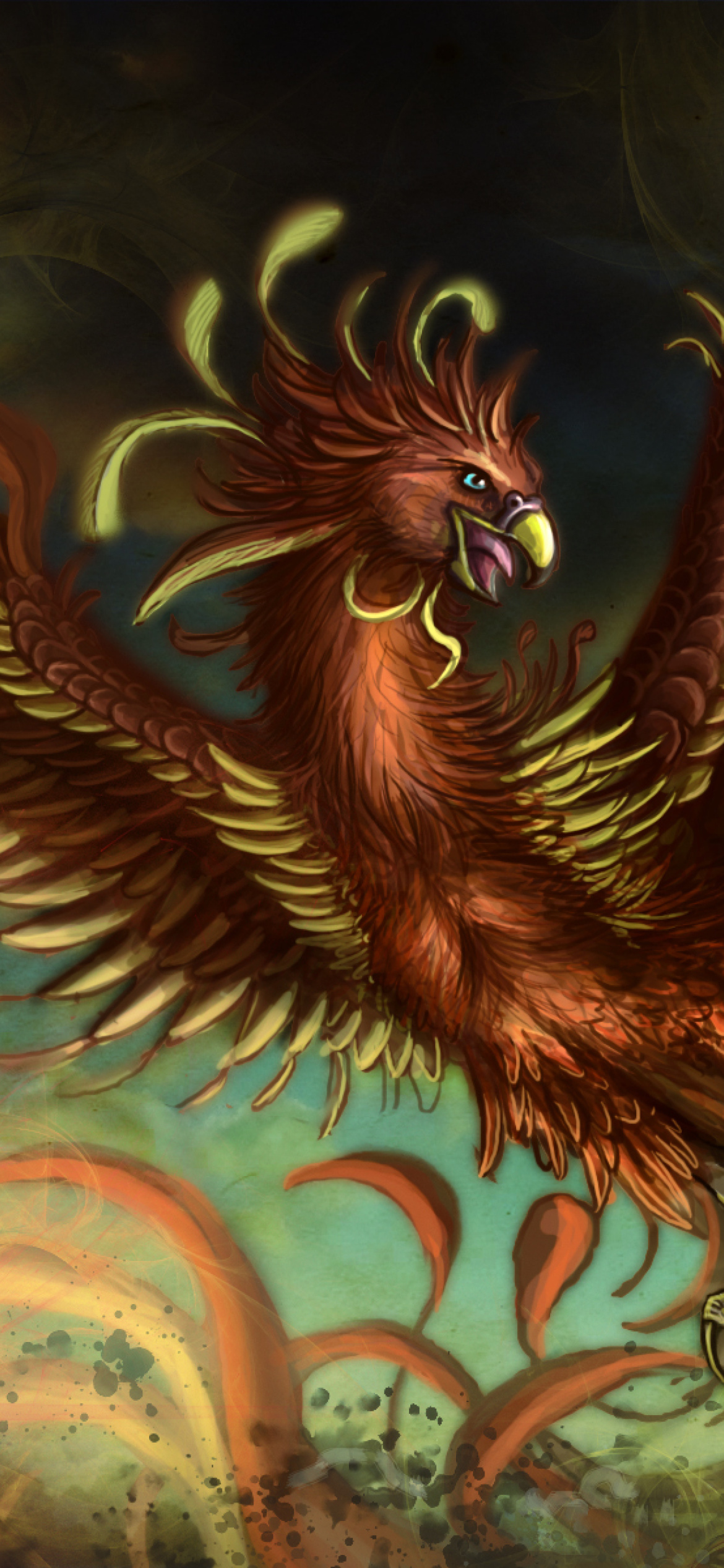 Mythology Phoenix Bird Wallpaper for iPhone 11