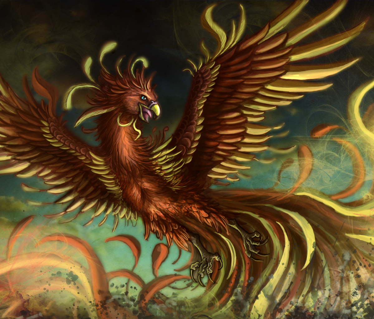 Screenshot №1 pro téma Mythology Phoenix Bird 1200x1024