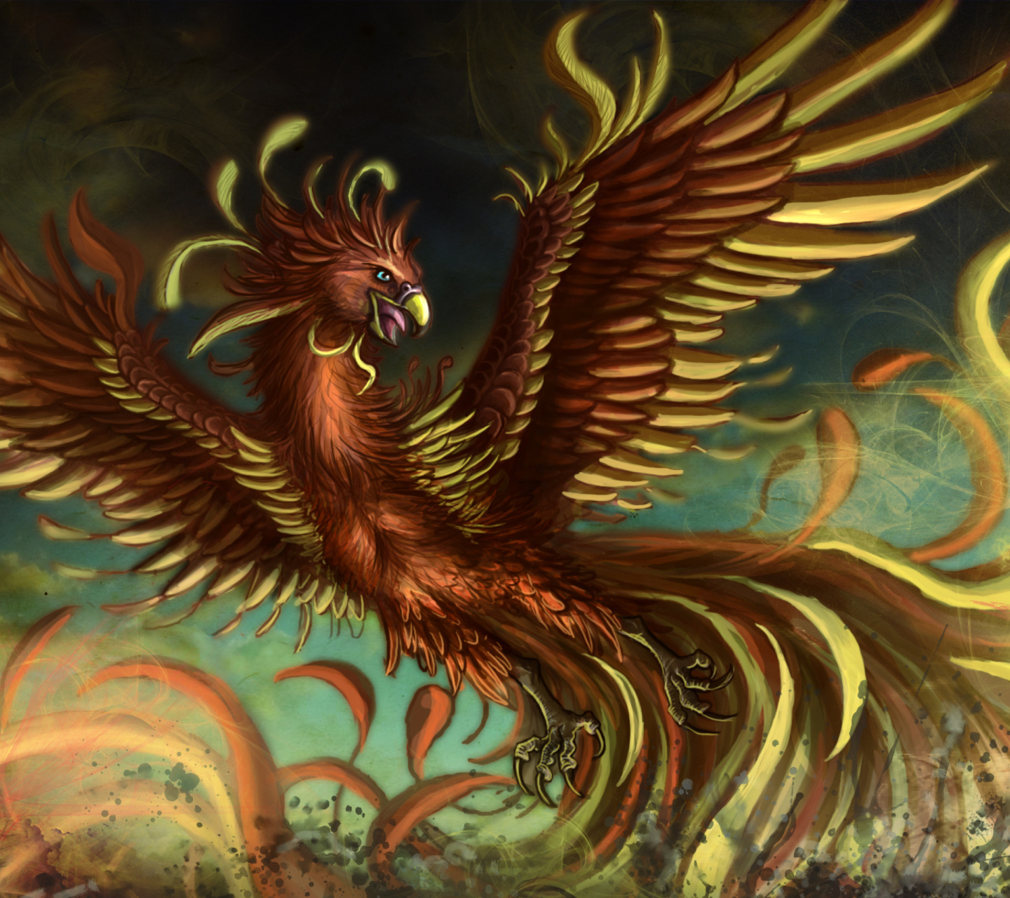 Screenshot №1 pro téma Mythology Phoenix Bird 1440x1280