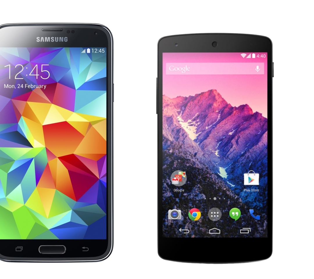 Обои Samsung Galaxy S5 and LG Nexus 1080x960