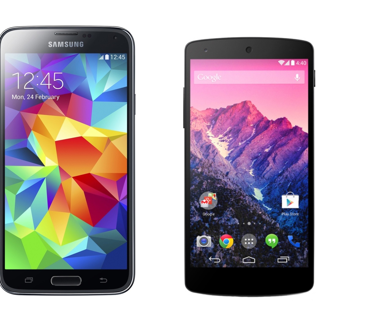 Обои Samsung Galaxy S5 and LG Nexus 1200x1024